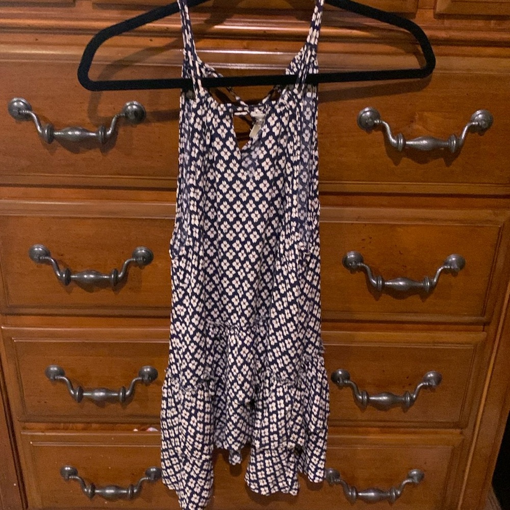 Miss Me tank top blue with white flowers